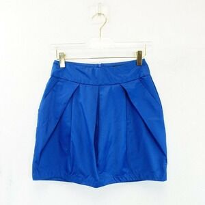 Pleated Mini Skirt Womens SMALL Royal Blue High Waist Y2K Party Preppy OH BOY‎